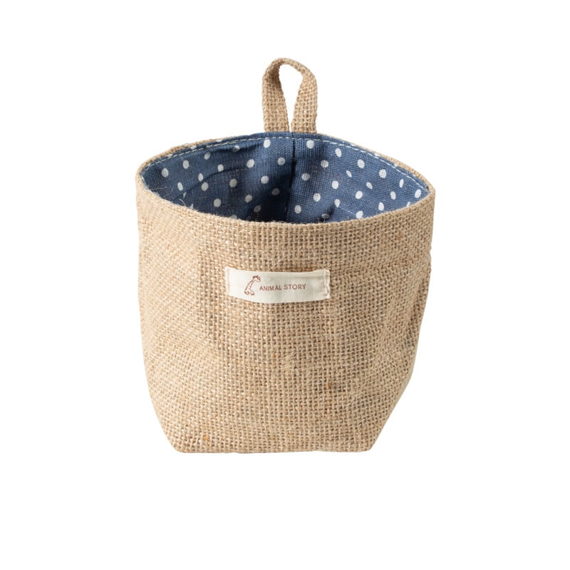 Panier de rangement tissé style sac mural suspendu