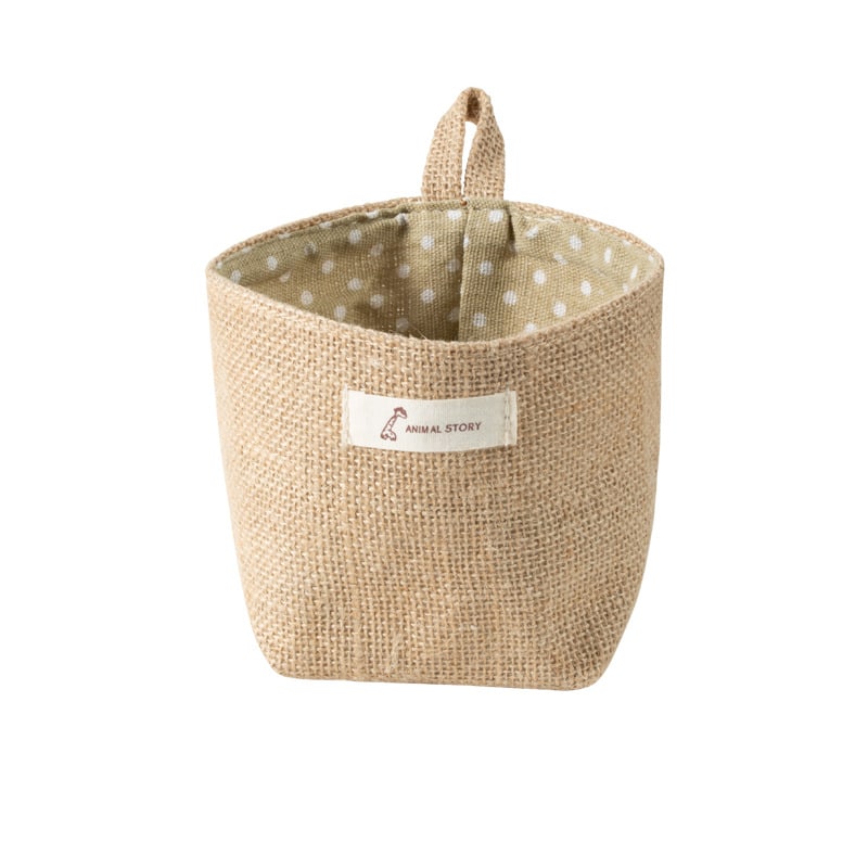 Panier de rangement tissé style sac mural suspendu