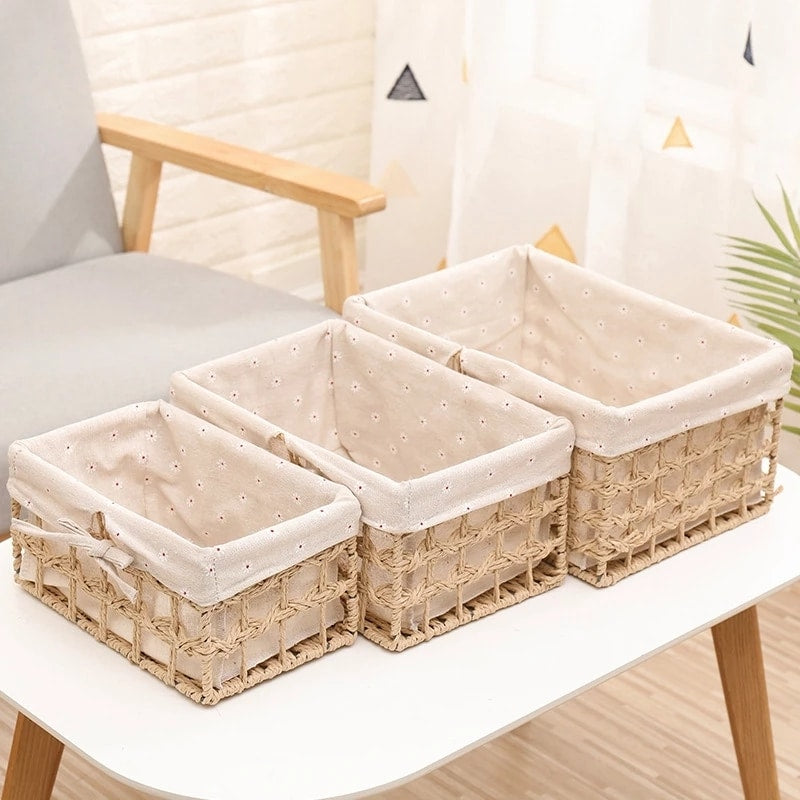 Panier de rangement tissé 3 tailles différentes