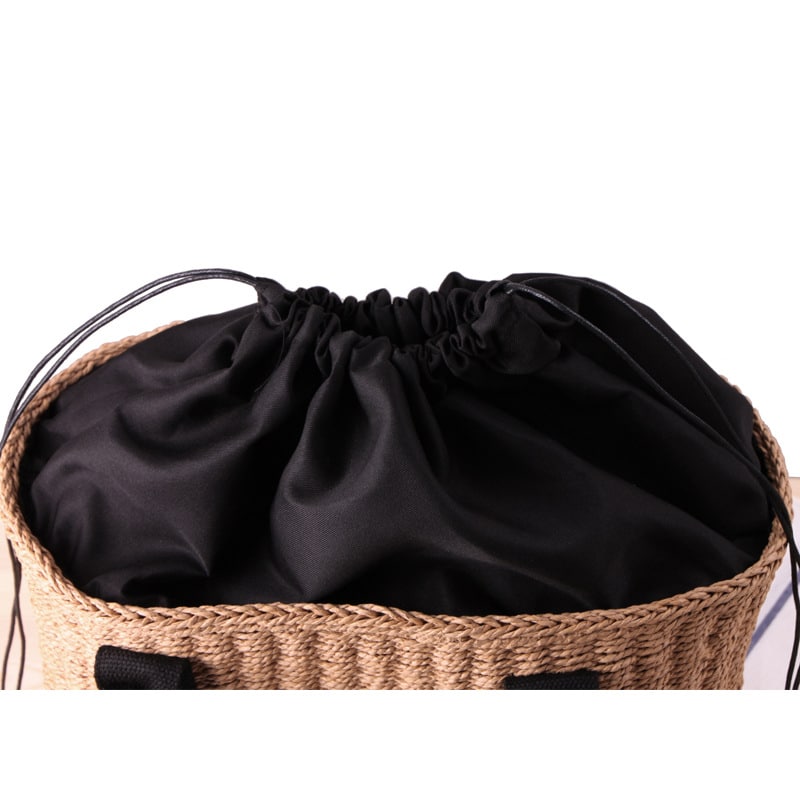 Sac à main tissé pour femme marron ou beige