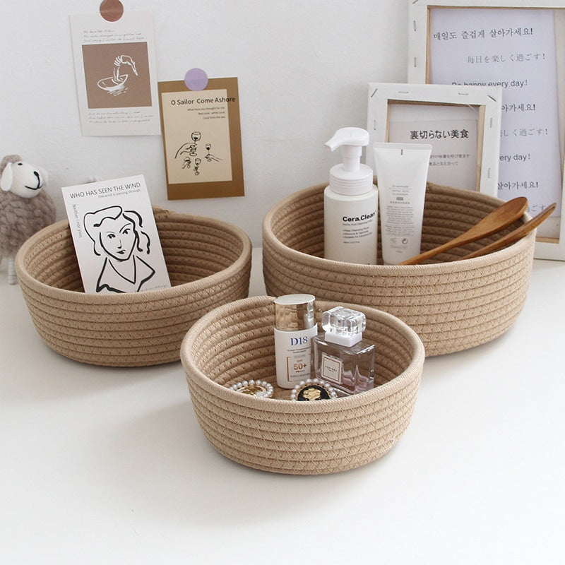 Paniers de Rangement Nordiques en Corde de Coton