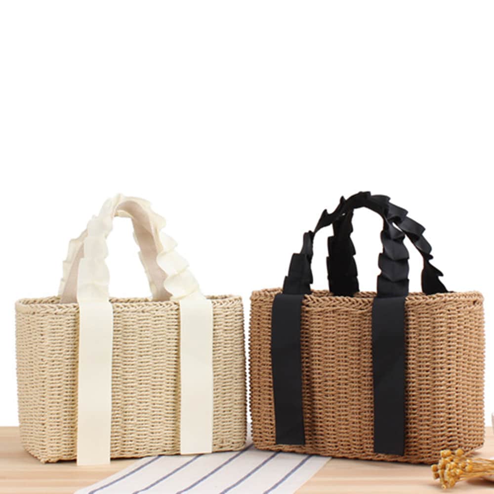 Sac à main d’été en paille tissée pour femmes