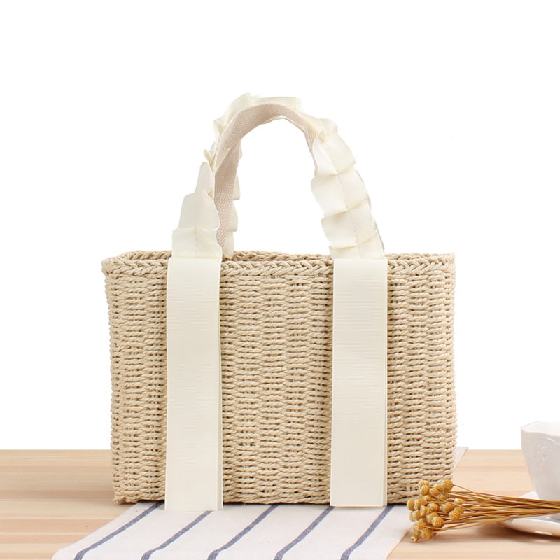 Sac à main d’été en paille tissée pour femmes