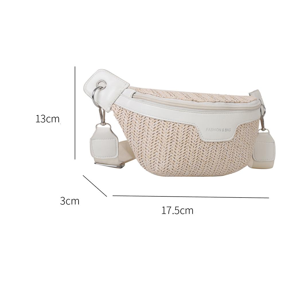 Sac à main tissé en paille style banane pour femmes