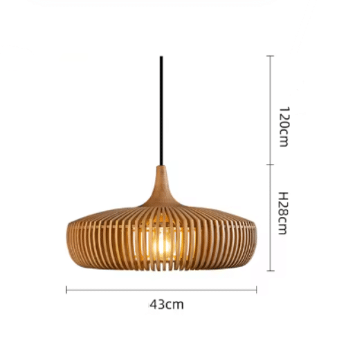 Suspension Bois Sophistiquée au Style Vintage