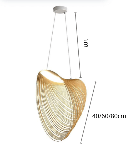 Suspension design et futuriste en bois