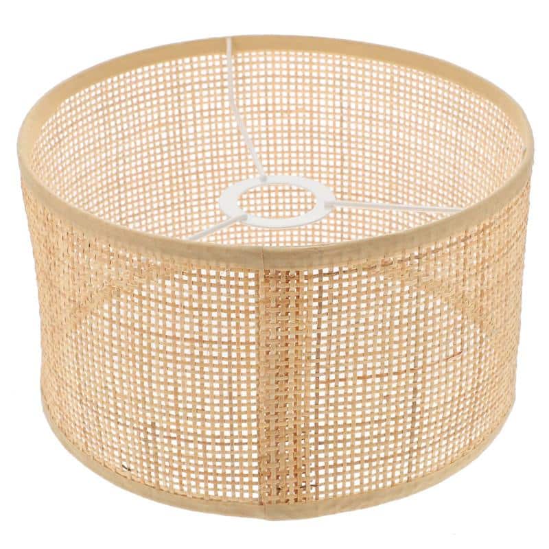 Abat-jour en rotin tissé
