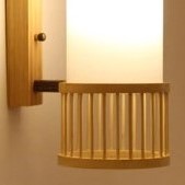 Applique murale en rotin cylindrique