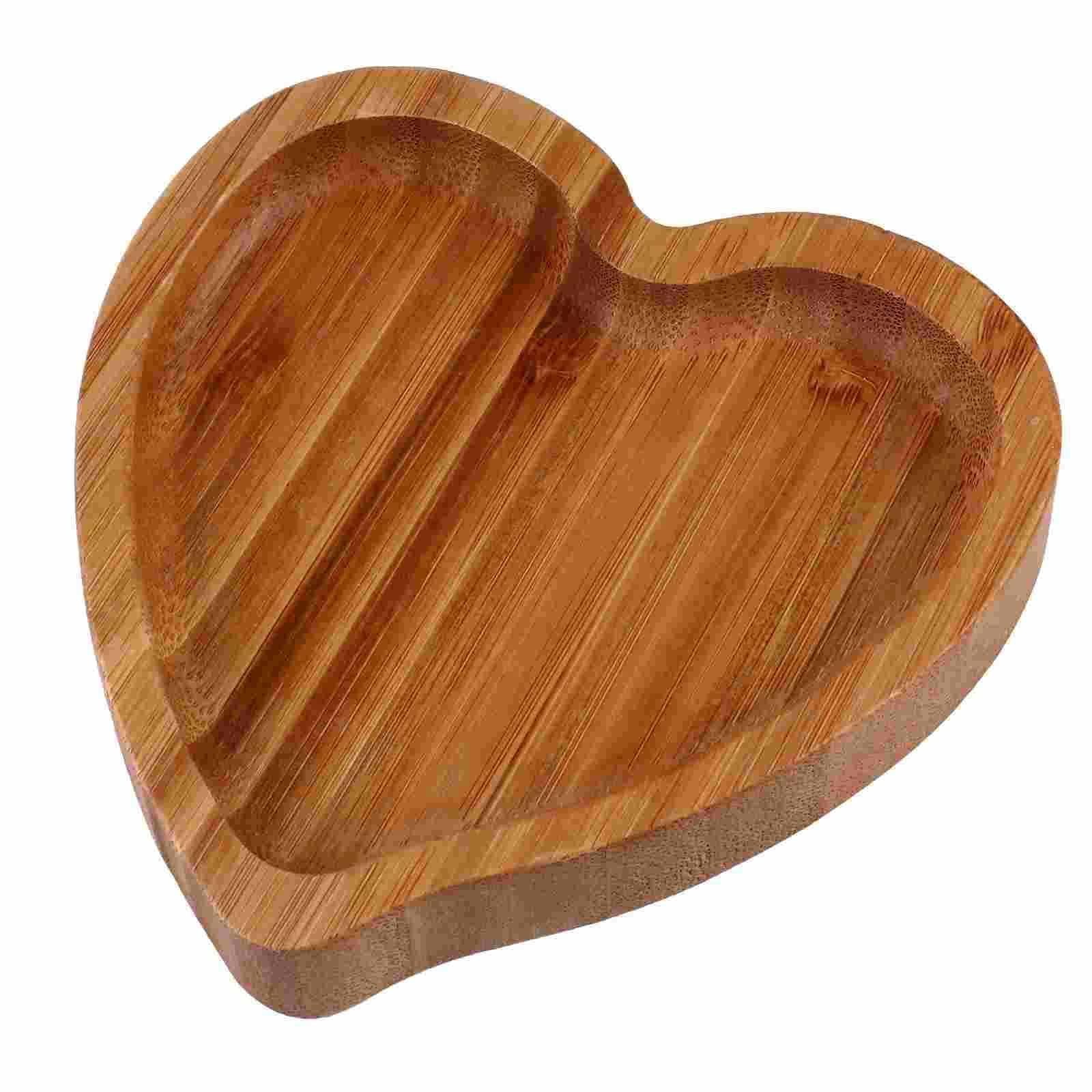 Assiette Bambou en Forme de Cœur