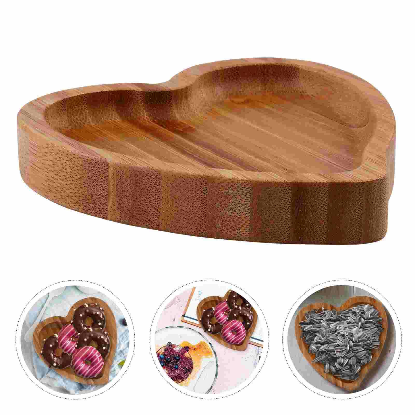 Assiette Bambou en Forme de Cœur