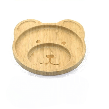 Assiette Bambou en Forme d’Ourson pour Bébé