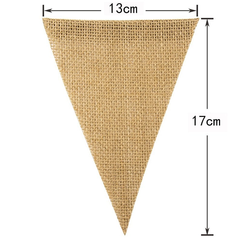 Bannière Vintage en toile de Jute