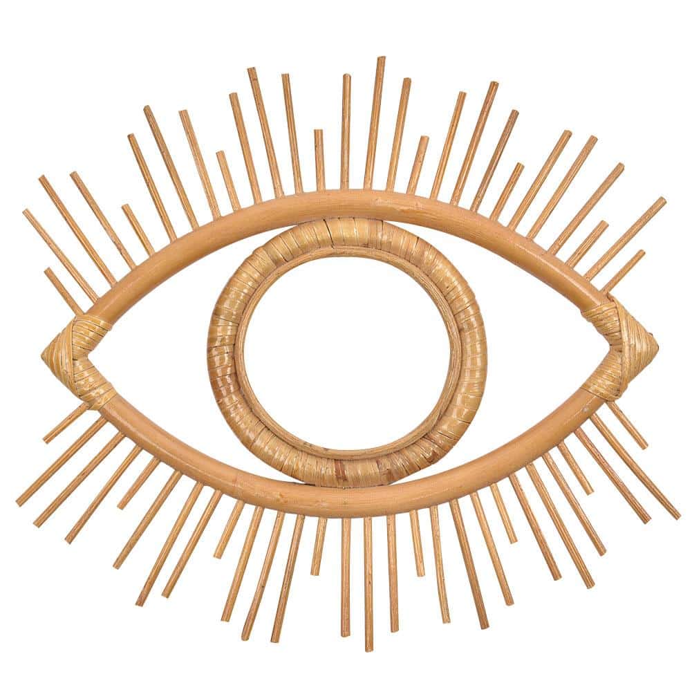 Cadre en rotin à motif oeil