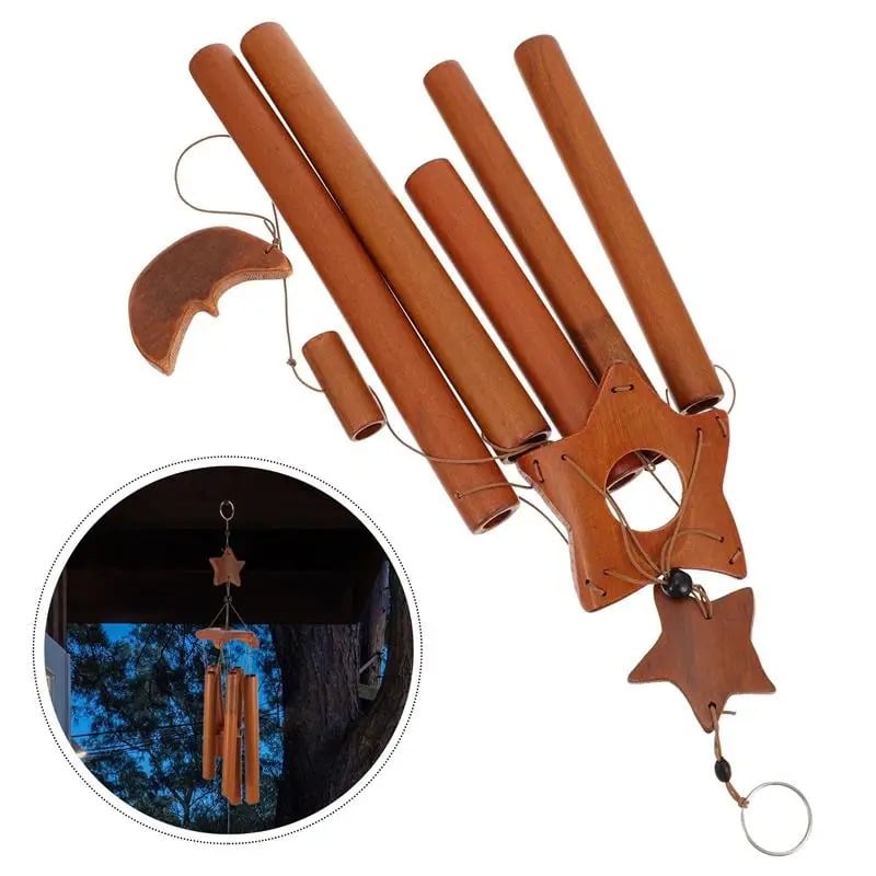 Carillon Bambou Décoratif en Forme d’Étoile
