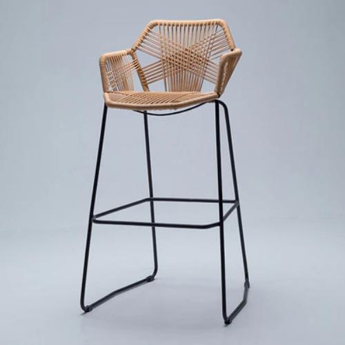 Chaise de bar en rotin synthétique