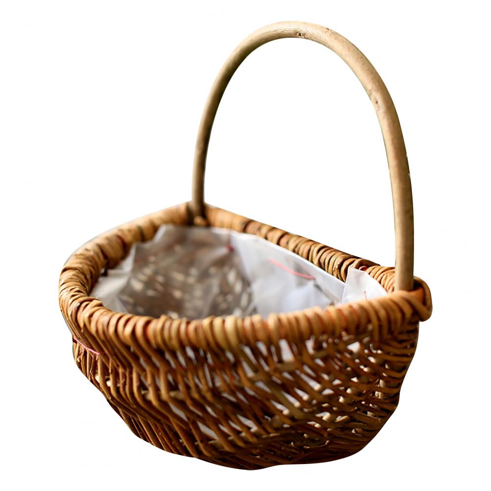 Corbeille pour plantes suspendues en rotin