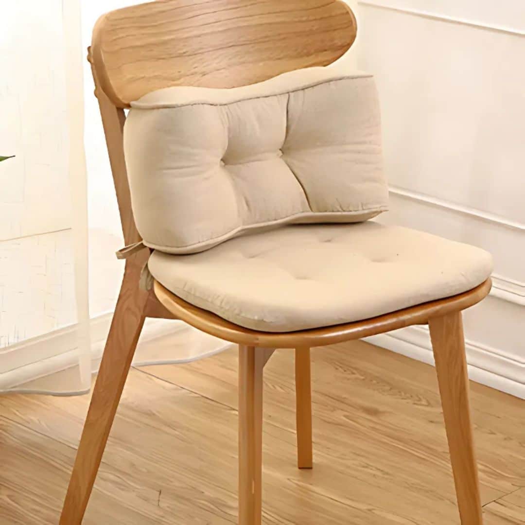 Coussin Chaise Rotin Beige en Coton
