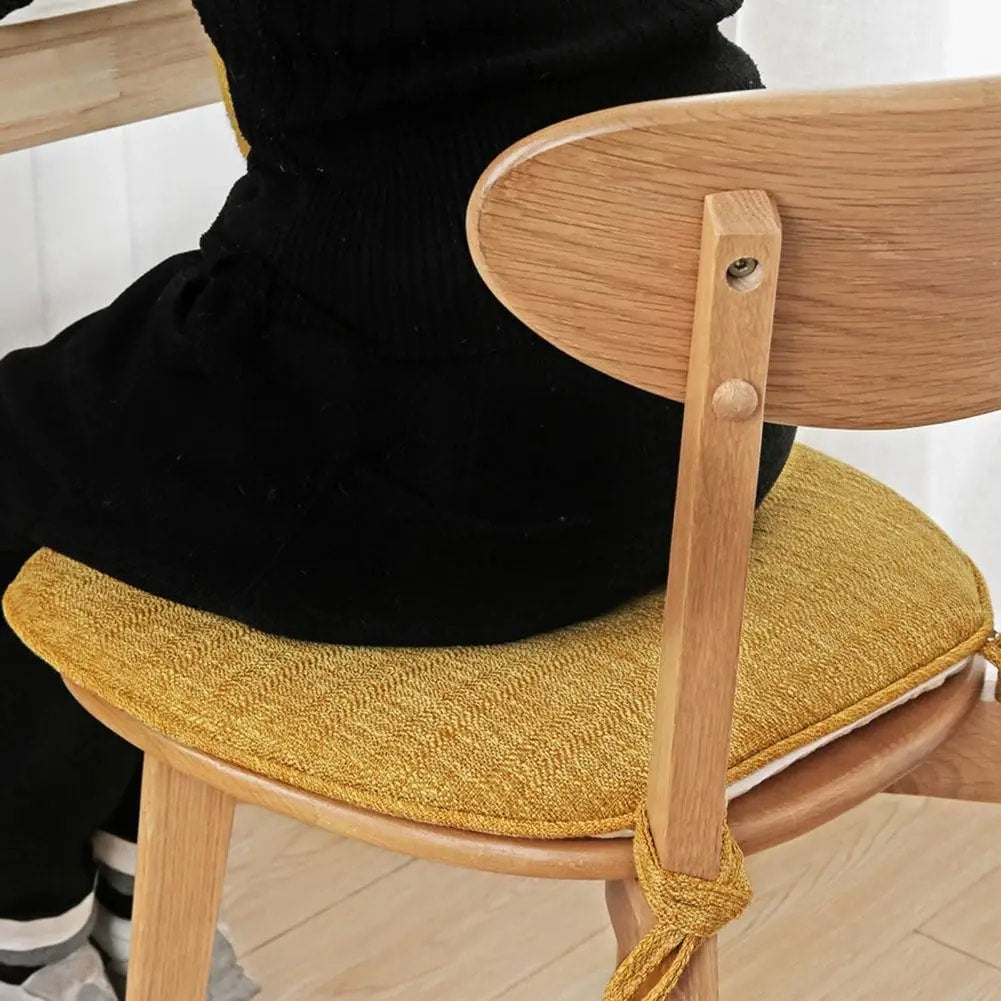 Coussin Chaise Rotin Jaune et Rembourré