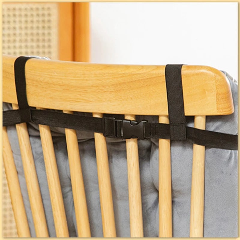 Coussin Chaise Rotin avec Lignes Géométriques