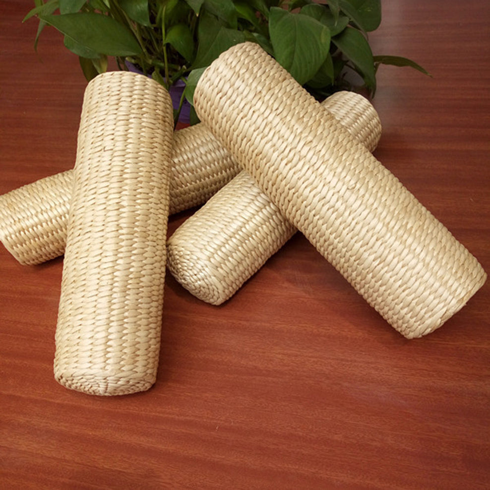 Coussin cylindrique en rotin