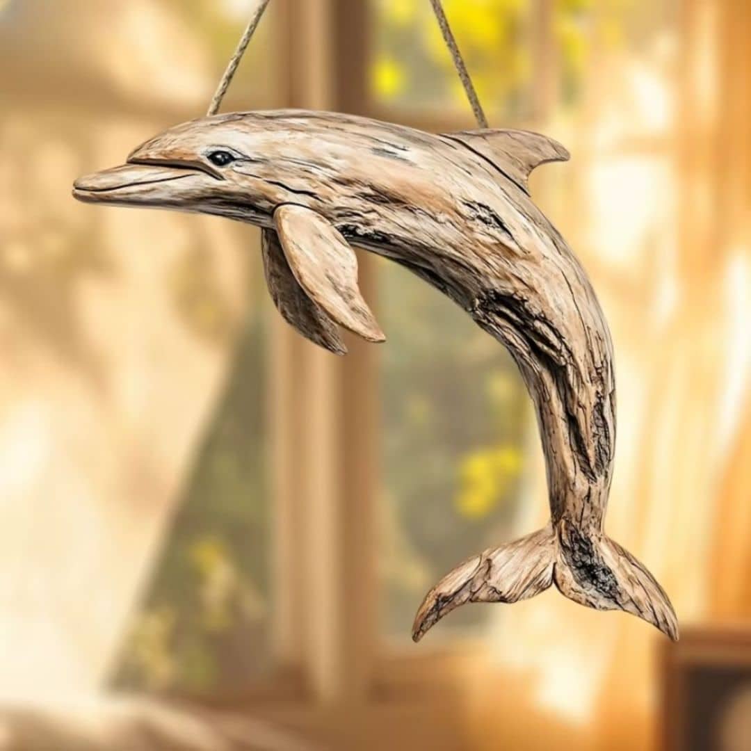 Décoration Murale Dauphin en Bois