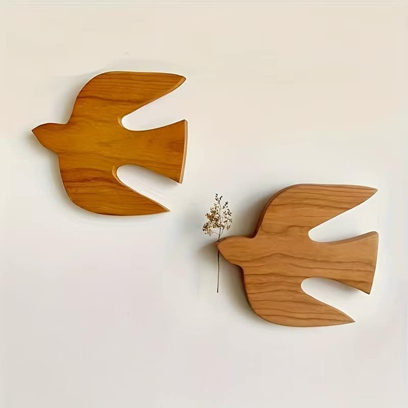 Décoration Murale Hirondelle en Bois