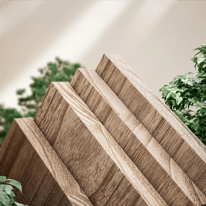 Étagère Bois Flottante avec Support Triangulaire en Acier Inoxydable