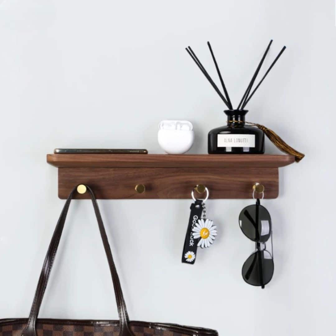 Étagère Murale Bois pour Clefs