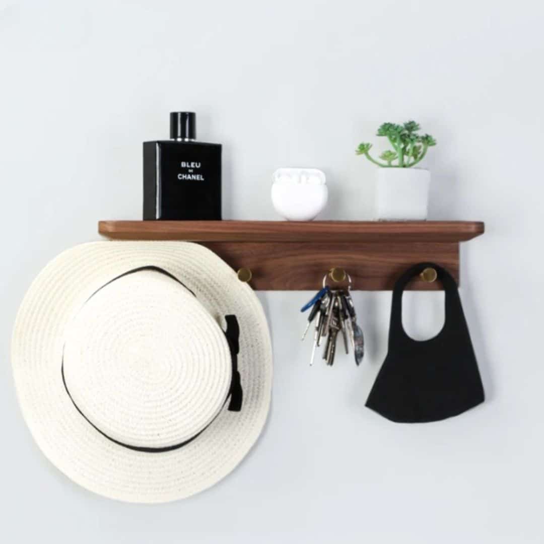 Étagère Murale Bois pour Clefs