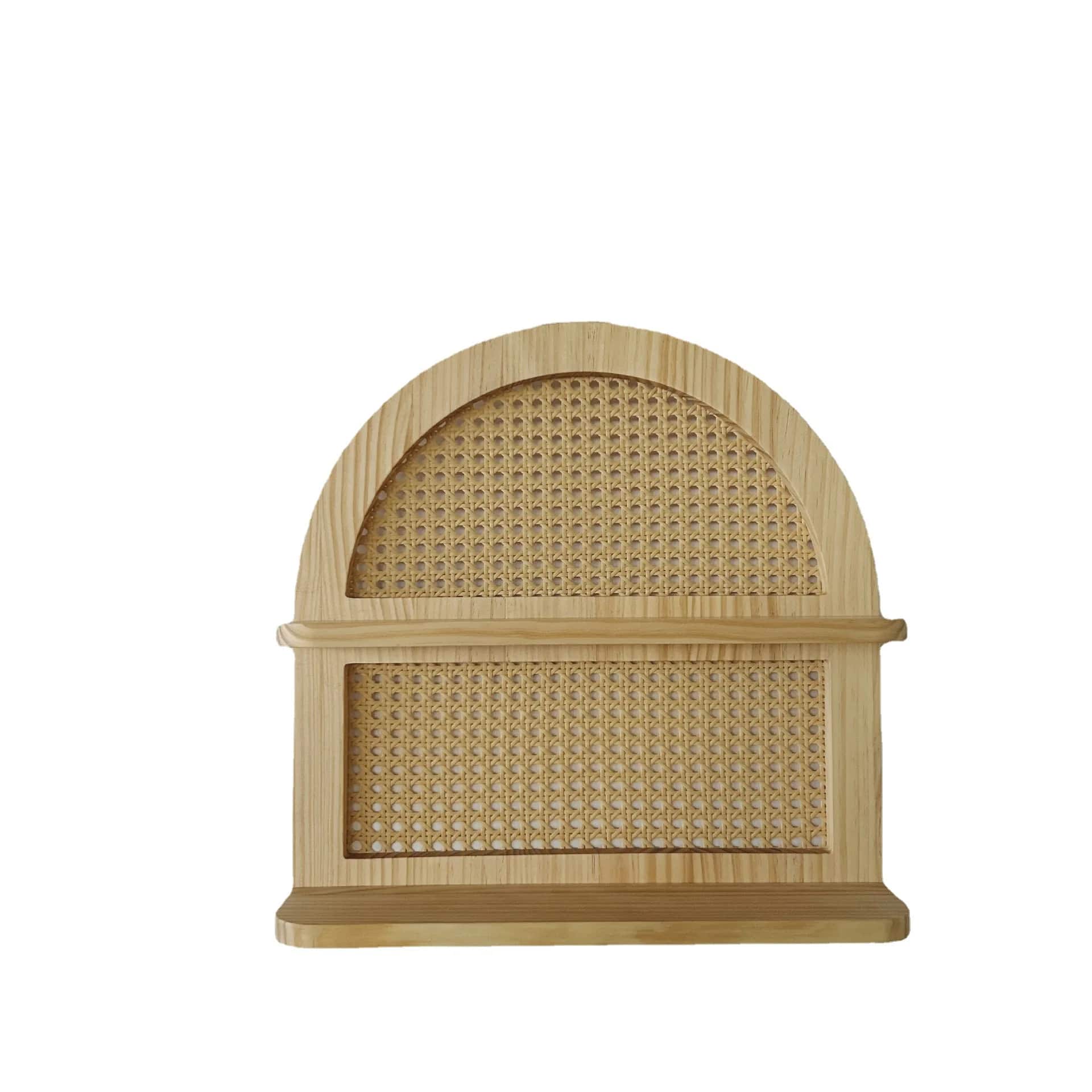 Étagère Rotin et Bois Tissée à la Main