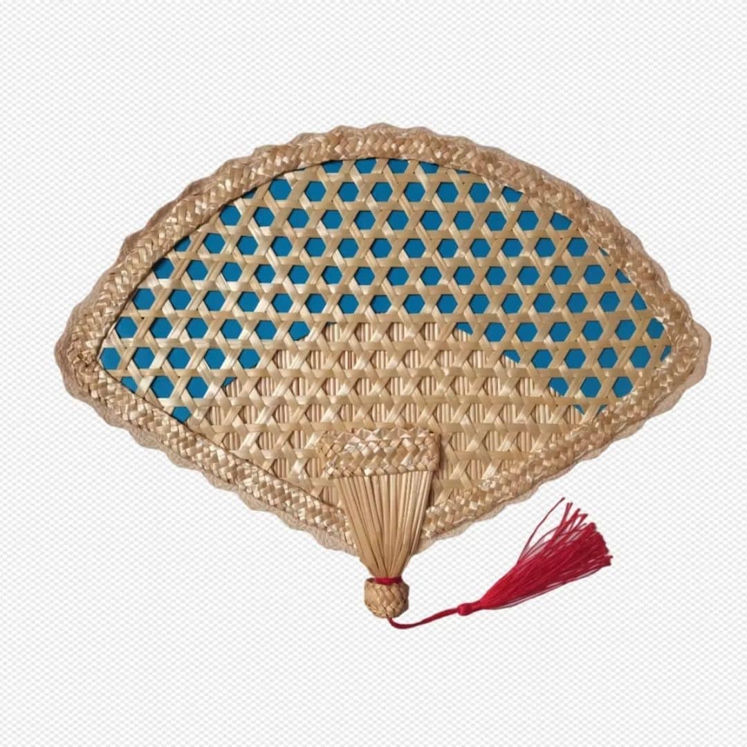 Éventail en Rotin Traditionnel