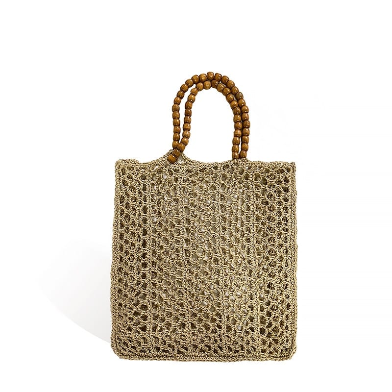 Grand sac fourre-tout d'été en paille pour femmes