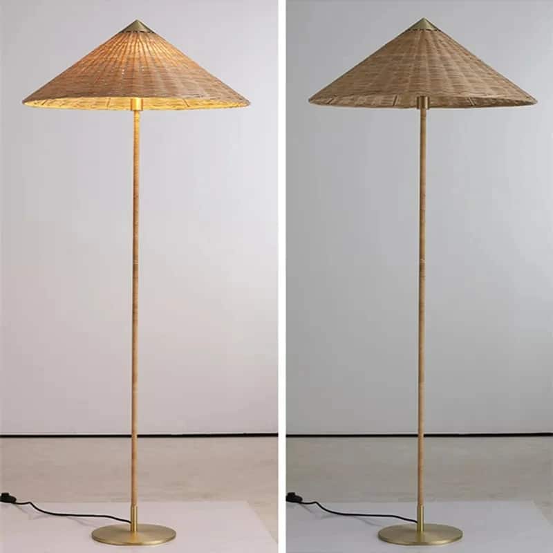 Lampadaire Effet Osier sur Pied et Minimaliste