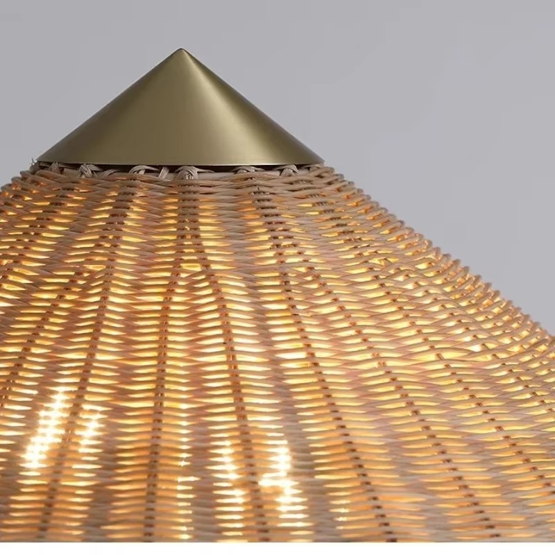 Lampadaire Rotin au Design Pastoral