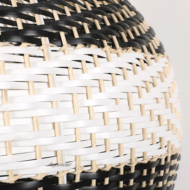 Lampe suspendue en rotin style chinois à design créatif