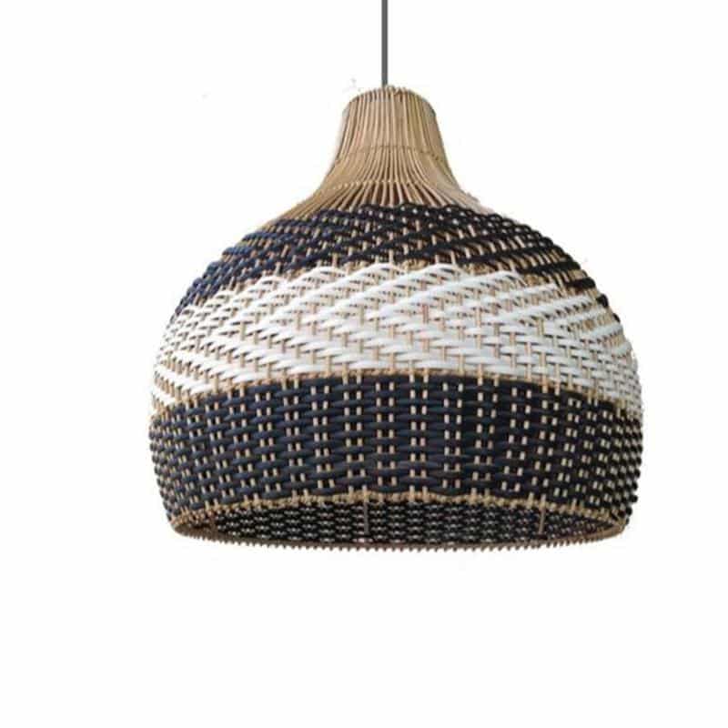 Lampe suspendue en rotin style chinois à design créatif