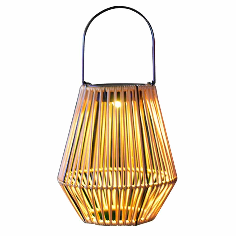 Lanterne Rotin Étanche et Solaire