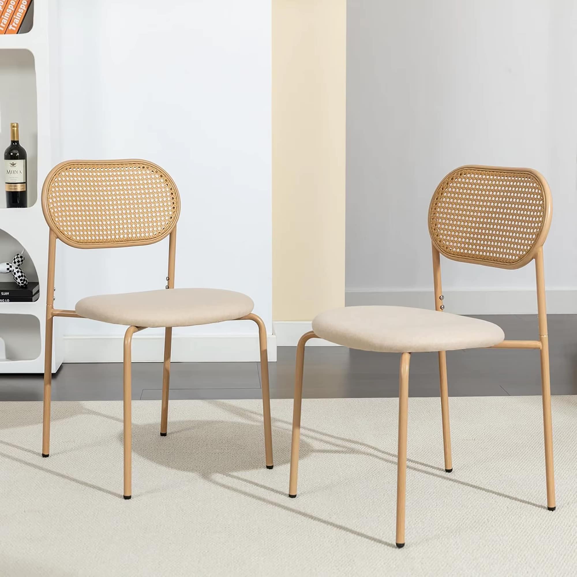 Lot de 2 Chaises Osier au Design Vintage