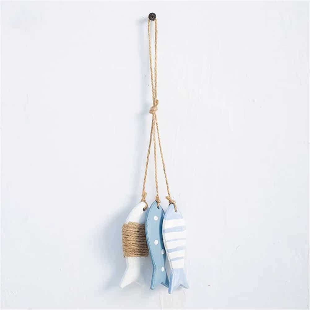 Lot de 3 Poissons Décoratifs en Bois
