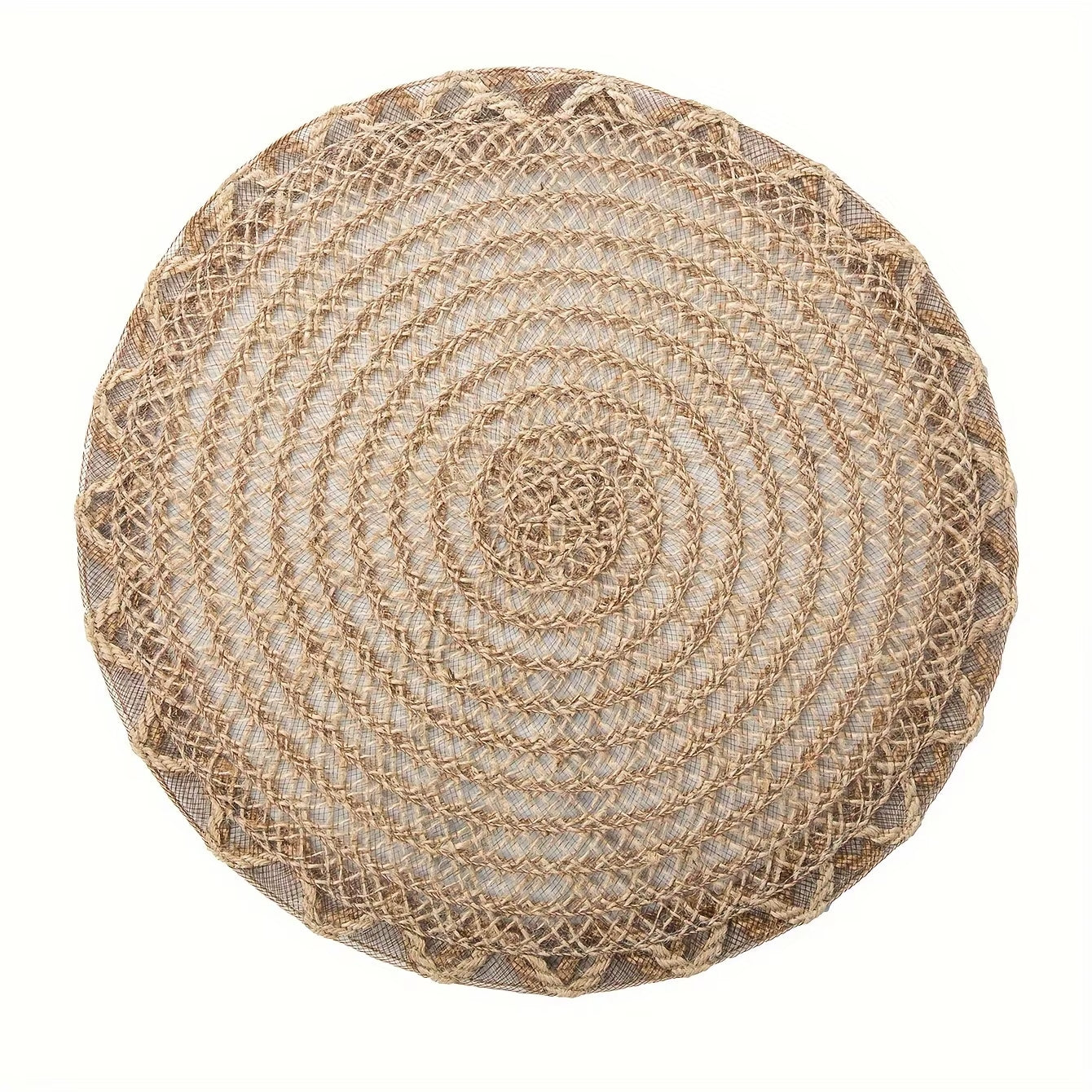 Lot de 4 Sets de Table Effet Paille Ondulés