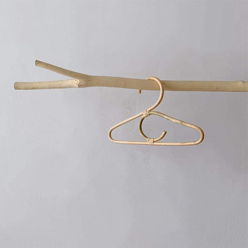 Lot de 3 cintres simples en rotin pour enfants