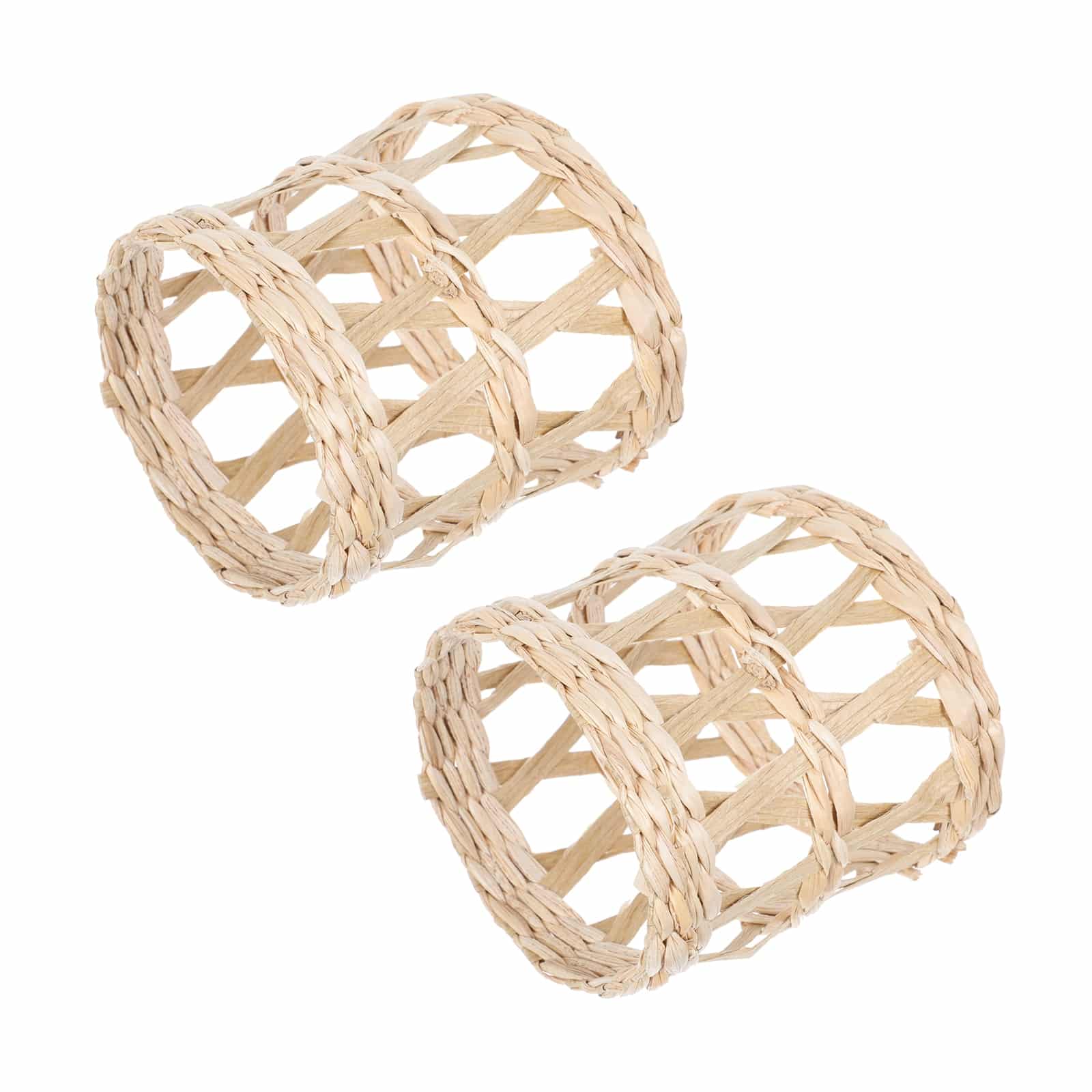 Lot de 6 Porte-gobelet en rotin tissé