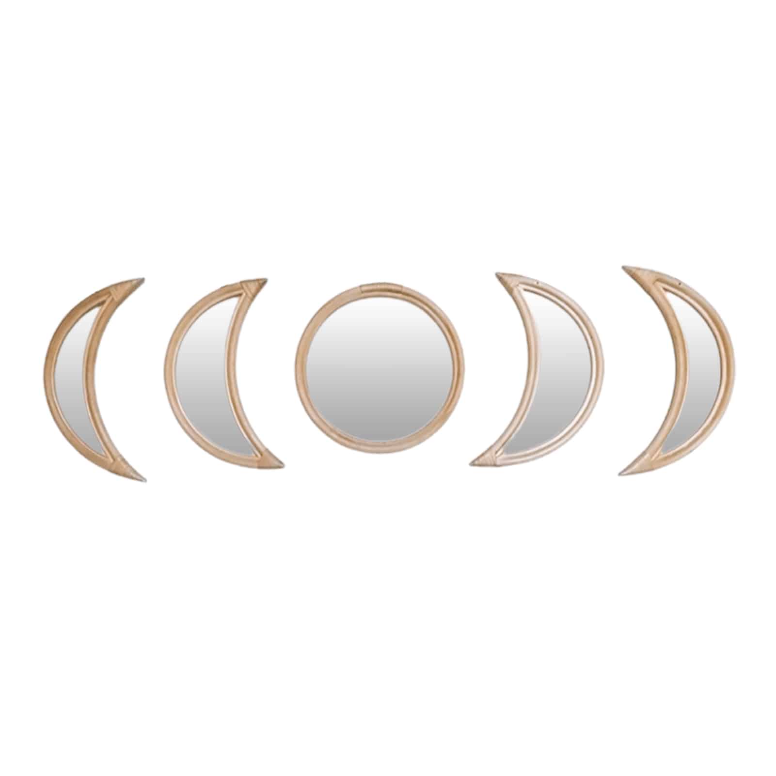 Lot de miroirs décoratifs en rotin