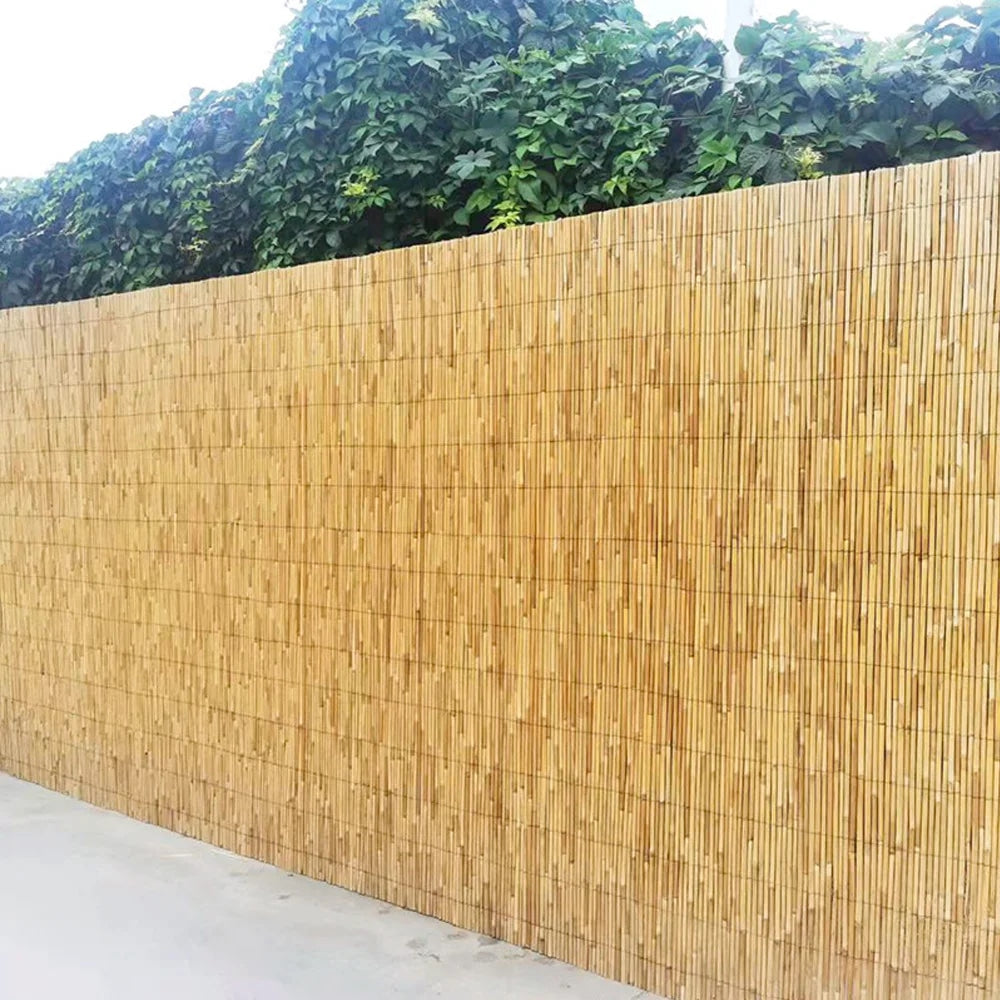 Lot de Quatre Mètres Cubes Canisse Effet Bambou Style Clôture Tissée