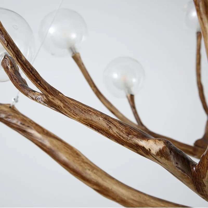 Lustre Effet Bois en Forme de Branche