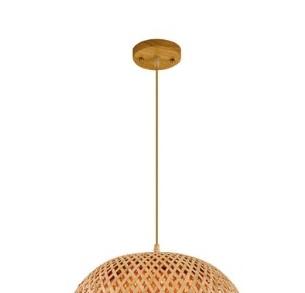 Lustre en rotin demi globe