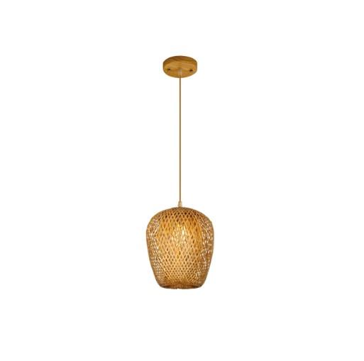 Lustre en rotin en forme d’olive