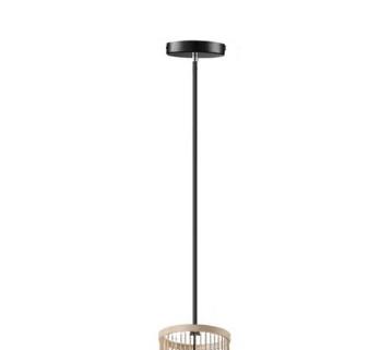Lustre en rotin forme cylindrique