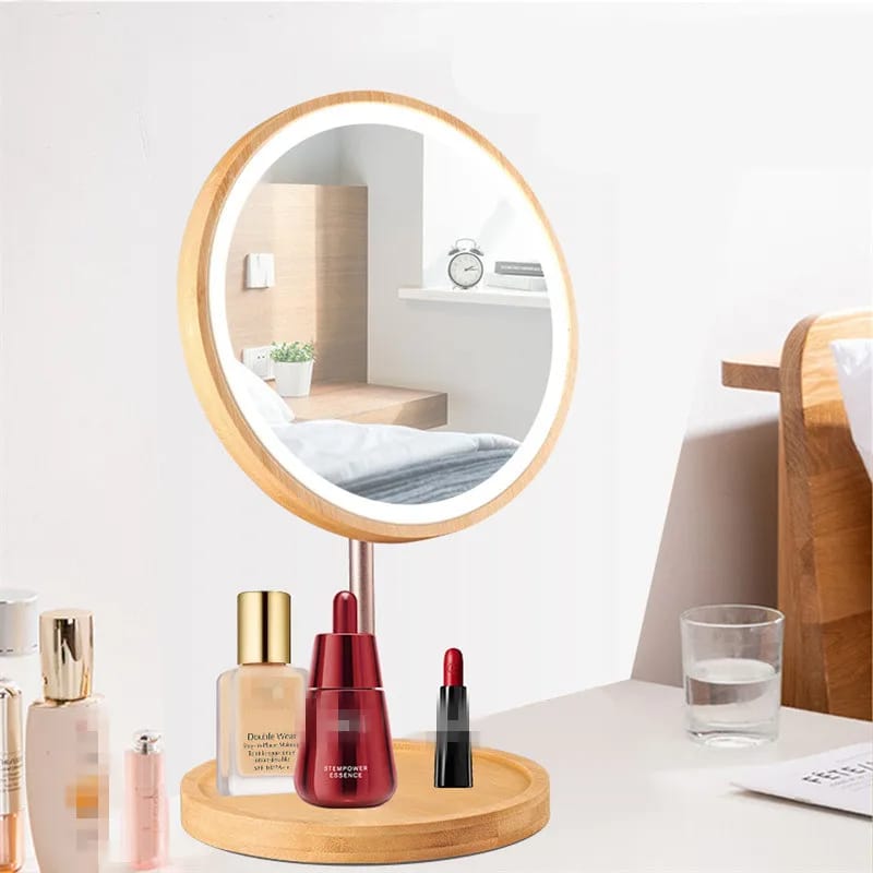 Miroir Bois pour Maquillage avec Lumière LED