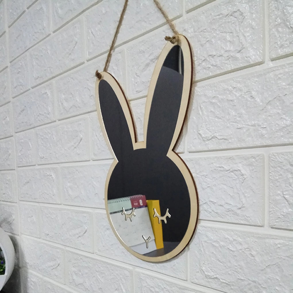 Miroir Bois Mural en Forme de Lapin